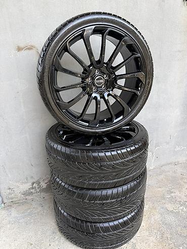 p4 disk: Range Rover üçün orijinal qara parıltılı disklər və şin komplekti - 4 — 7