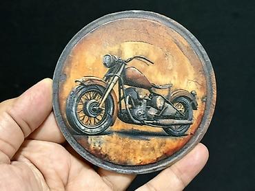perde aksesuar: Retro motosiklet temalı dairəvi altlıqlar (koasterlər) – 9 ədəd dəst — 10