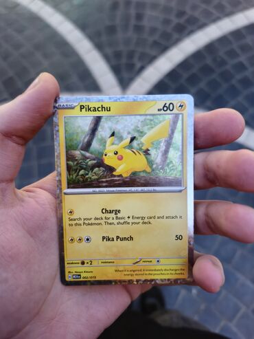 Kolleksiya kartları: Pokemon Pikacu kart