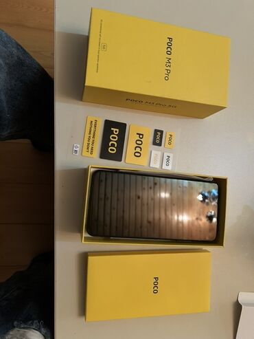 Poco: Poco M3 Pro 5G, 64 GB, rəng - Göy, Zəmanət, Barmaq izi, Face ID