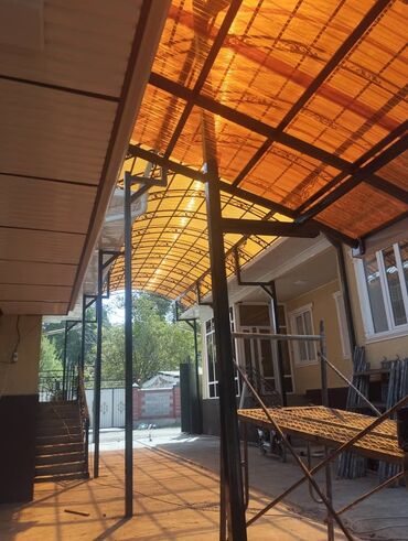 Навесы: Навес, Арочный, Металл, Поликарбонат, Установка — 9