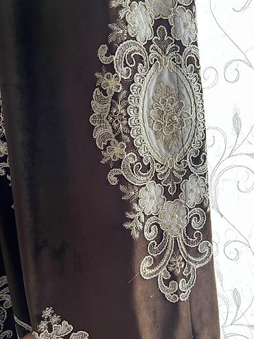 Шторы и жалюзи: Б/у, Велюр Занавеска, цвет - Коричневый, Самовывоз, Бесплатная доставка, Платная доставка — 4