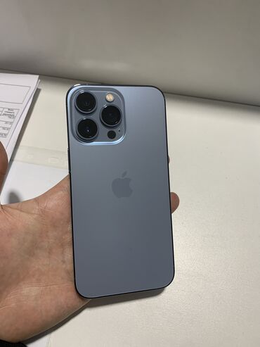 быу телефоны: IPhone 13 Pro, Б/у, 128 ГБ, Sierra Blue, Зарядное устройство, Защитное стекло, Чехол, 80 %