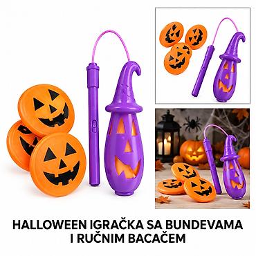KMT Halloween set igračka sa bundevama i ručnim bacačem HW-025 Opis