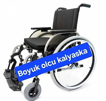 tibbi araba: Böyük ölçülü əlil arabası - Geniş oturacaq və bel dayağı ilə rahat — 1