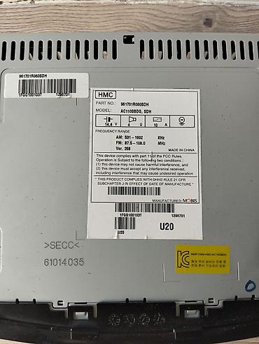 Avtoelektronika: Salam tam orijinaldır.Hyundai/Kia orijinal media başlığı + ön panel — 2