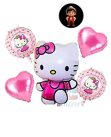 Beşik üçün asma oyuncaqlar: Uşaq temalı folqa şar dəstləri Məzmun: - Hello Kitty, Lilo & — 2