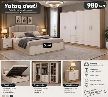 Yataq dəsti – rahatlıq və zövq bir arada! Komplekt: - Bazalı taxt lalafo.az -da Yataq dəsti – rahatlıq və zövq bir arada! Komplekt: - Bazalı taxt