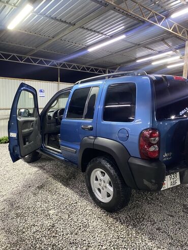 руль для лады: Jeep Liberty синего цвета. Оснащен рейлингами на крыше и серебристыми