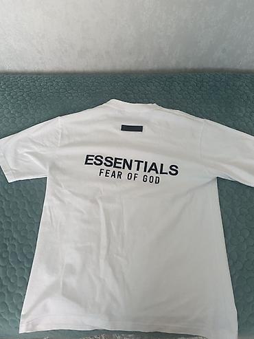 нужные вещи: Футболка Essentials Fear of God, белая. подходит для 170-185 см - — 1