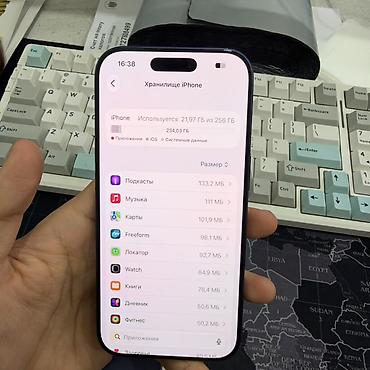 Мобильные телефоны: IPhone 17 Pro, Б/у, 256 ГБ, Синий, Коробка, 100 % — 6