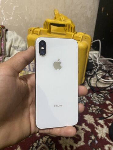 айфон xs цена в бишкеке 64 гб: IPhone X, Колдонулган, 256 ГБ, Күмүш, 100 %
