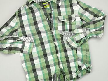 bluzka pudrowy róż długi rękaw: Shirt 13 years, condition - Good, pattern - Cell, color - Green