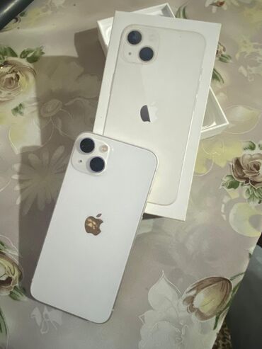 ayfon 2 ci əl: IPhone 13, 128 GB, Ağ, Zəmanət, Barmaq izi, Simsiz şarj
