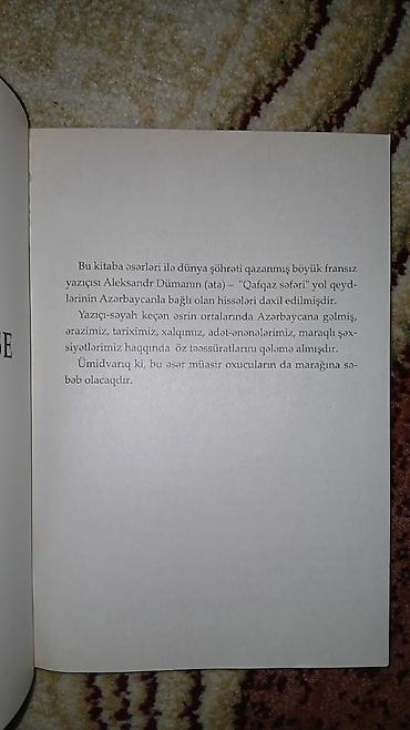 Bədii ədəbiyyat: Aleksandr Duma Qafqaz Seferi Romanı
Klasikadir
Azerbaycancadir — 3