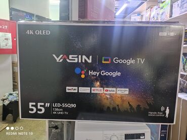 антенну: Телевизор yasin 55q90 140 см 55" 4k (google tv) - описание в наличии