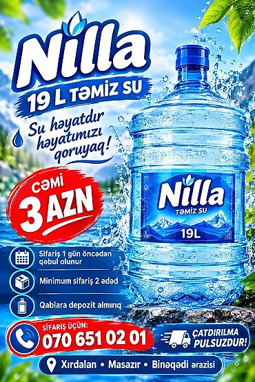 ordubad limonu qiyməti: Nilla – 19 litr təmiz içməli su - Həcm: 19L - Məhsul: Nilla təmiz su — 1