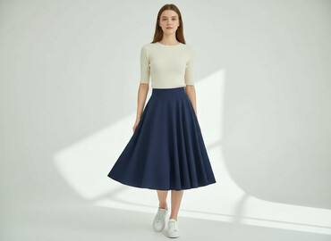 elegancka rozkloszowane spódnice: Women`s skirt, size M