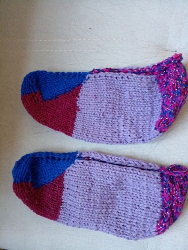 Носки и белье: Вязаные следки/носочки ручной работы. - Мягкие и тёплые, связаны — 3