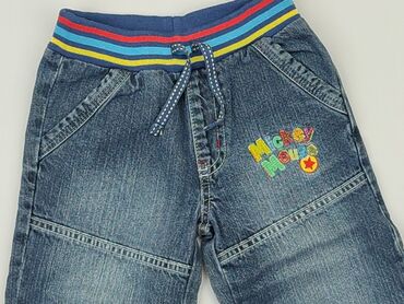 obcisłe jeansy z wysokim stanem: Spodnie jeansowe, Disney, 3-4 lat, 98/104, stan - Dobry