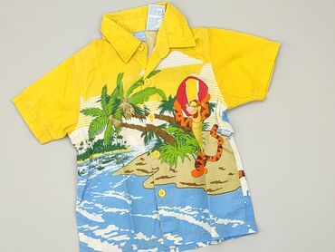 Koszule: Koszula 3-4 lat, stan - Dobry, wzór - Jednolity kolor, kolor - Żółty