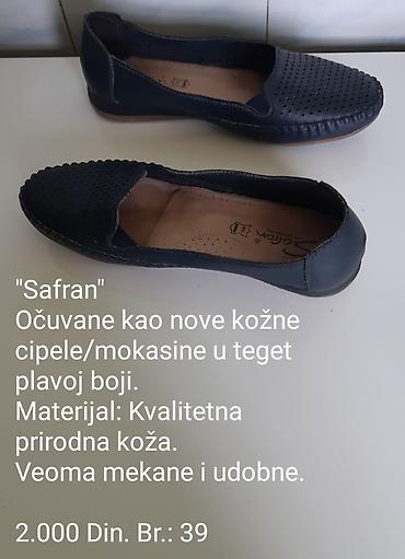 asos obuca: Ženske kožne cipele/mokasine “Safran” - Boja: teget plava - Veličina — 1