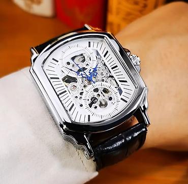 qol saatı tissot: Kişi qol saatı – skeleton dizaynlı, mexaniki - Korpus: parlaq xrom — 1