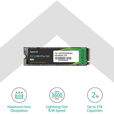 SSD diskləri: Apacer AS2280Q4L M.2 2280 PCIe NVMe SSD – 512GB Form‑faktor: M.2 — 1