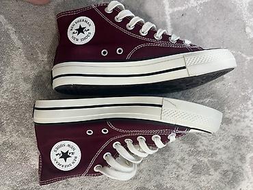 марсала: НОВЫЕ Высокие кеды BSM (Ben Sherman New Shoes) - Цвет: бордовый — 1