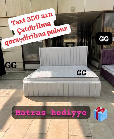 taxt üçün matraslar: Yeni, İkinəfərlik çarpayı, Matras ilə