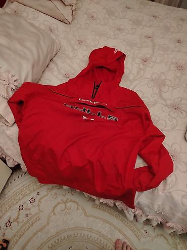 Kişi geyimləri: Svitşot, Adidas, XL, rəng - Qırmızı — 3
