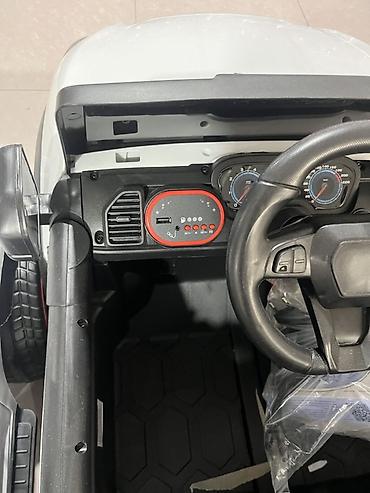 детская машинка: Uşaq üçün elektrikli mini jeep – ağ rəng - Güclü off-road təkərlər — 3