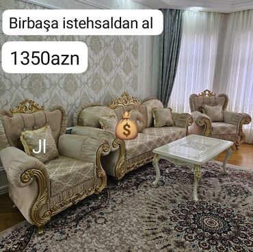 Uşaq və gənc otağı üçün dəstlər: Yeni, Divan, 2 kreslo