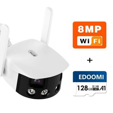 Videomüşahidə: IP Kamera Panorama kamera Yeni modl 4mp+4mp 8 MP 180 derece goruntulu — 5