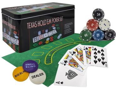 yoqa xalcası: Poker oyun desti Dəstə daxildir: 200 fiş Oyun xalçası 2 dəst kart