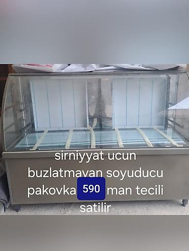 Soyuducu avadanlığı: Şirniyyat üçün vitrin tipli, buzlatmayan soyuducu. Geniş ön şüşə — 1