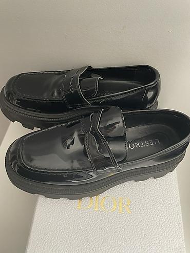 тери кожа: Лоферы, 36, Новый, цвет - Черный — 1
