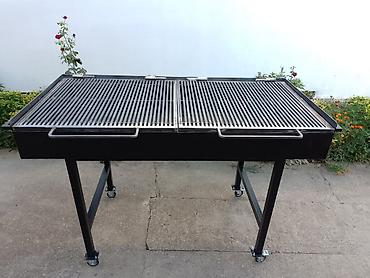 Sve za roštilj: Roštilj na ćumur od čelika sa rešetkom i nogarama - Pravougaoni — 9