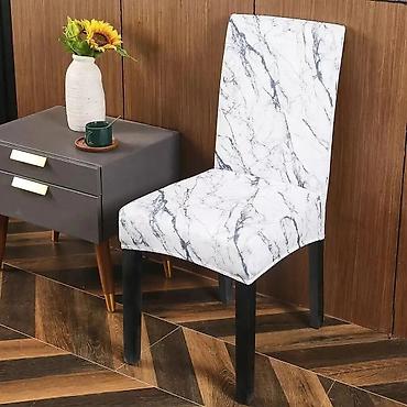 Prekrivači za nameštaj: Elastične navlake za stolice – više dezena - Univerzalne rastegljive — 1