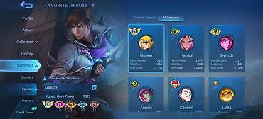 tiktok hesap satisi: Mobile Legends hesabı təqdim olunur. Hesabın ekrandakı əsas — 2