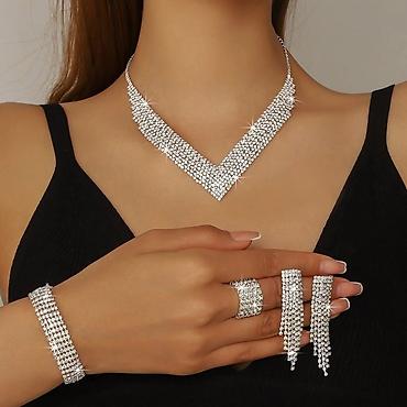 Setovi nakita: Svečani set nakita sa kristalima – više delova - Komplet se sastoji — 5