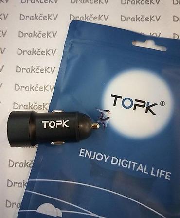 Auto punjači za telefone: AUTO PUNJAČ 18W 3.1A TOPK | *Preporučujemo još od TOPK brenda: Duo — 4