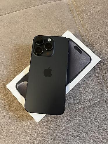 iphone 16 max: IPhone 15 Pro, Б/у, 256 ГБ, Black Titanium, Коробка, 80 % — 3