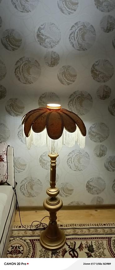 mdf material: Retro/Klassik dizaynlı qızılı rəngli döşəmə lampası - Stil — 3
