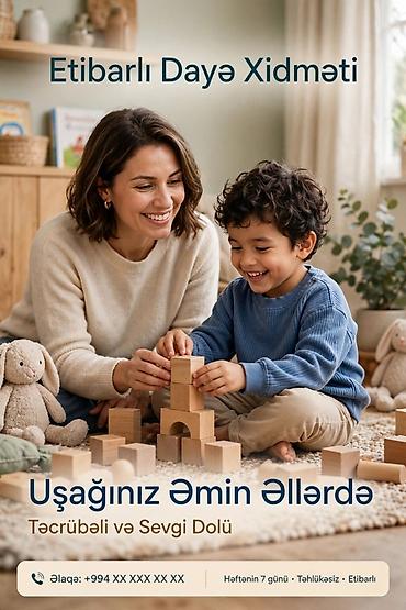 ev certojlari: Peşəkar dayə xidməti – körpə və uşaq baxımı Xidmətin məzmunu: - Evdə — 4