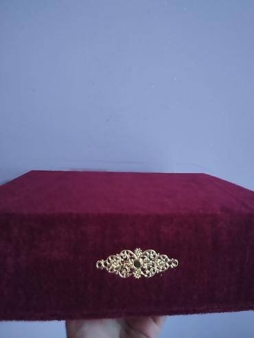 xonca bezekleri: Xüsusi dizayn qutu – nişan/xınayaxdı üçün - Material: məxmərə bənzər — 5