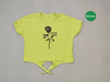 Koszulki: Koszula, 14 lat, wzór - Print, kolor - Żółty