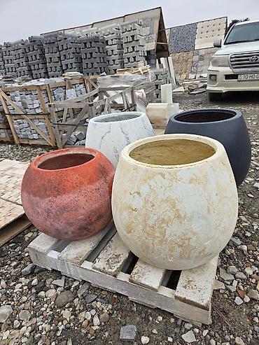 мох: Beton dekorativ çiçək dibçəkləri – Material: yüksək möhkəmliyə malik — 5