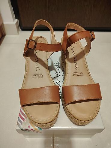 ugg sport vision: Kožne ženske sandale na punu petu – Gaia Verdi - Model: Gaia Verdi - — 7
