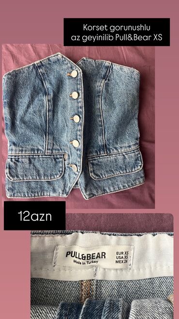 Пиджаки: Pull&Bear Cins korset, az geyinilib, XS beden, dar model, hec bir